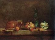 still life with bottle of olives